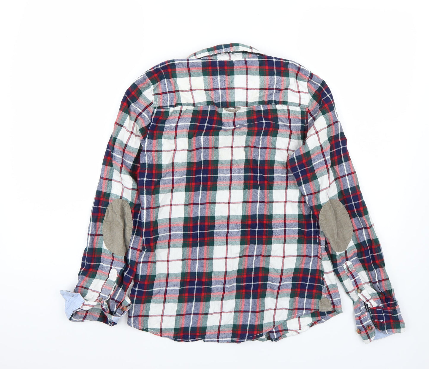 H&M Womens Red Check  Basic Button-Up Size 4