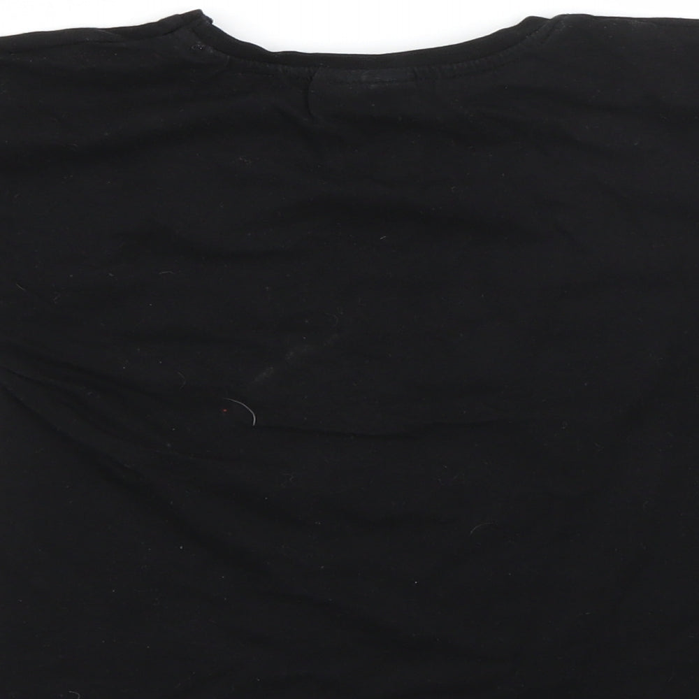 Matalan Girls Black   Basic T-Shirt Size 8 Years