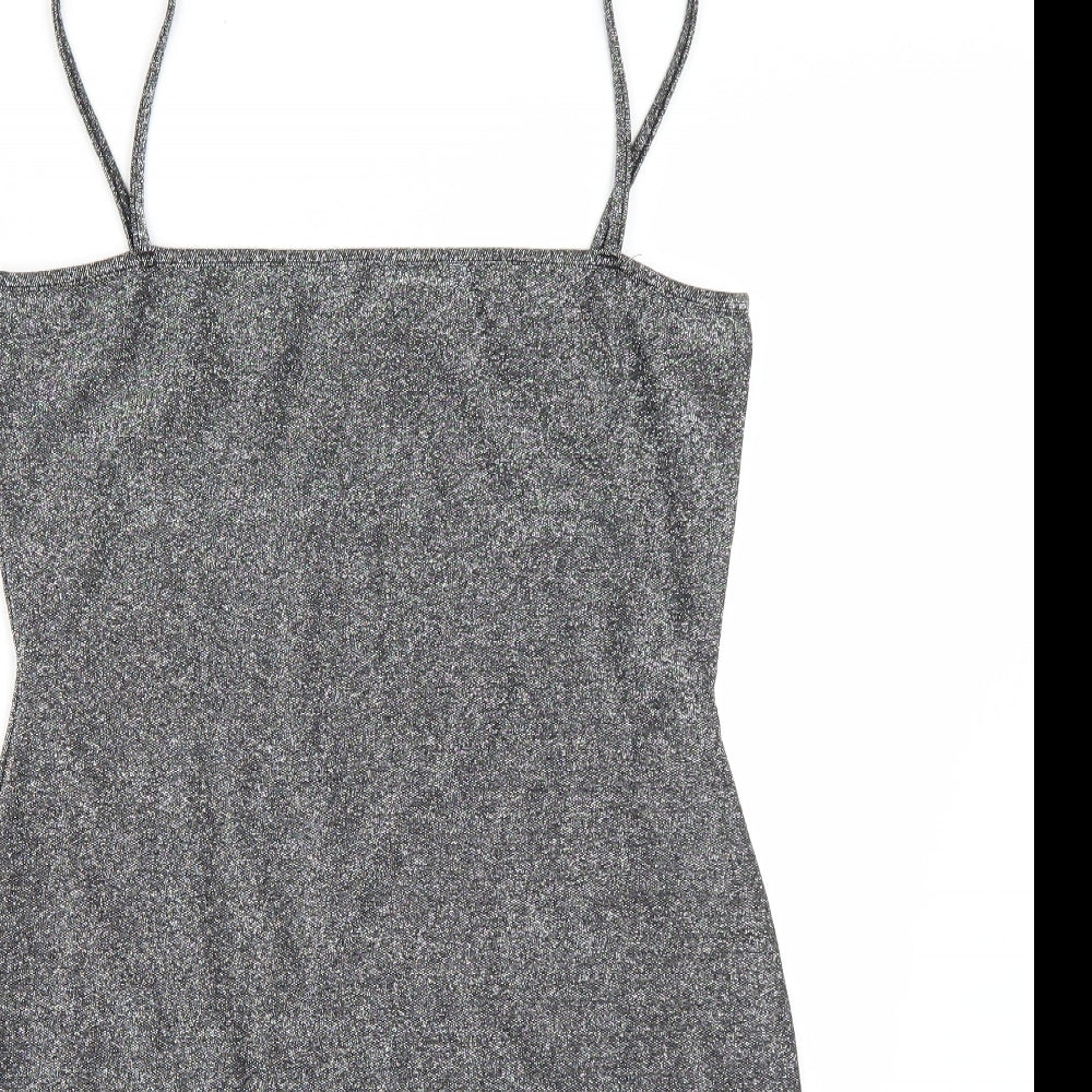 Collision Womens Silver   A-Line  Size 12