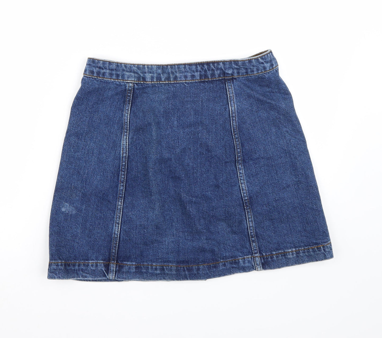 Topshop Womens Blue   A-Line Skirt Size 28