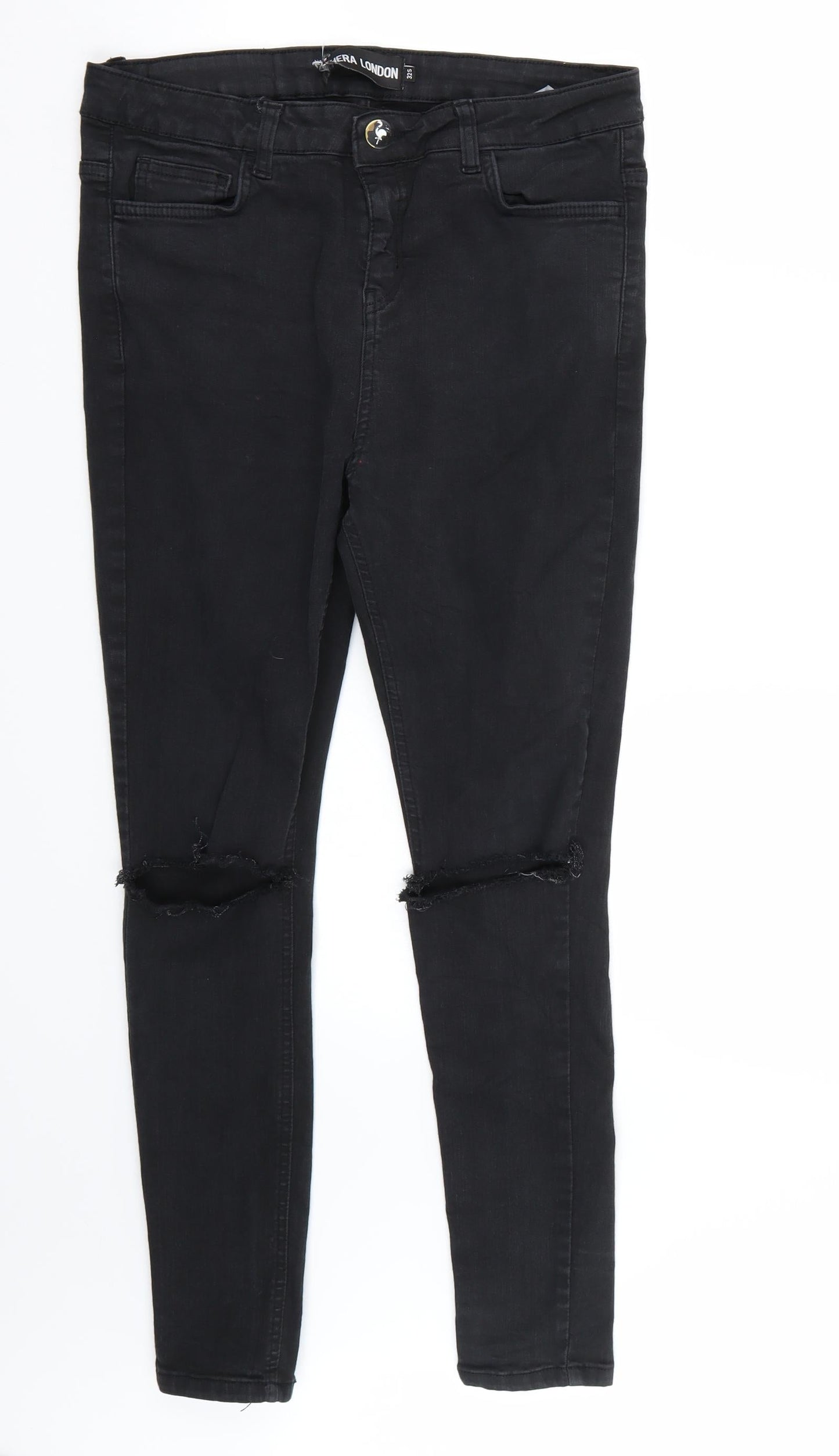 Hera London Womens Blue   Skinny Jeans Size 32 L32 in - v