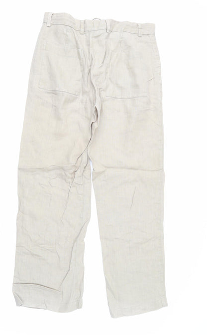 Back view of Next women’s beige trousers, size UK 30, in
