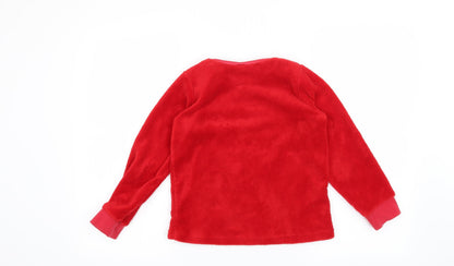 Back view of Disney girls’ red solid top pyjama top, size 8-9, years - disney minnie mouse