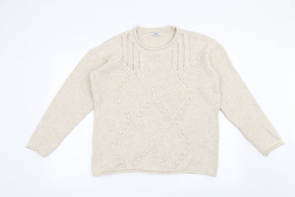 Additional front view of George women’s beige jumper, size UK 12