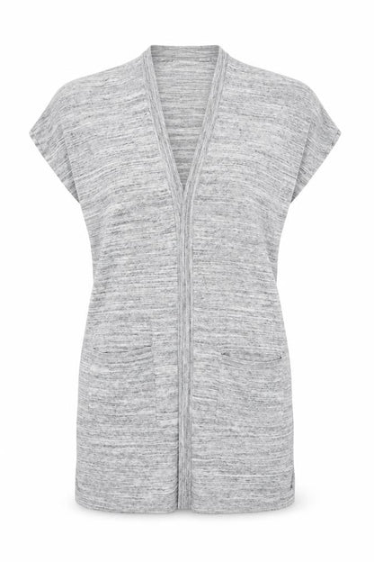 Front view of Next women’s grey cardigan jumper, size UK 8