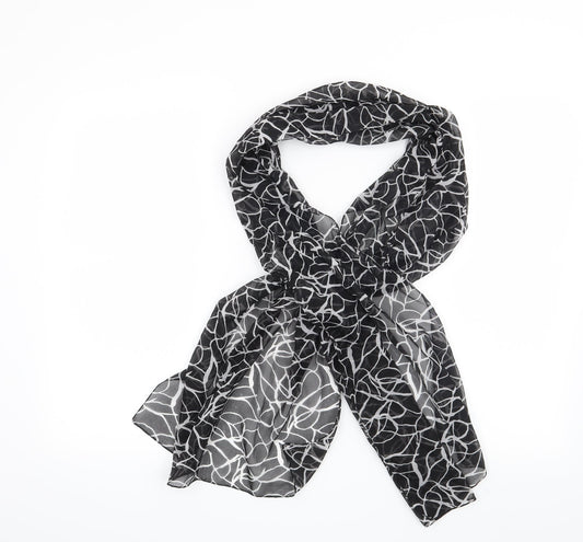 Preworn Womens Black Geometric   Scarf