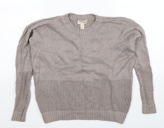 FOREVER 21 Womens Grey  Knit Pullover Jumper Size S