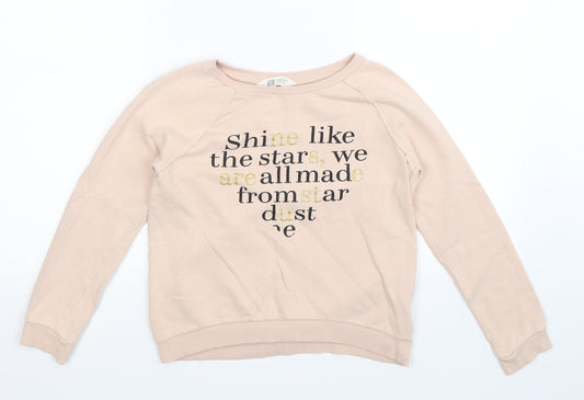 H&M Girls Beige   Pullover Sweatshirt Size 11-12 Years