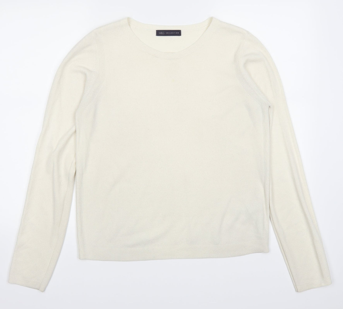 Marks and Spencer Womens Ivory   Pullover Jumper Size 12