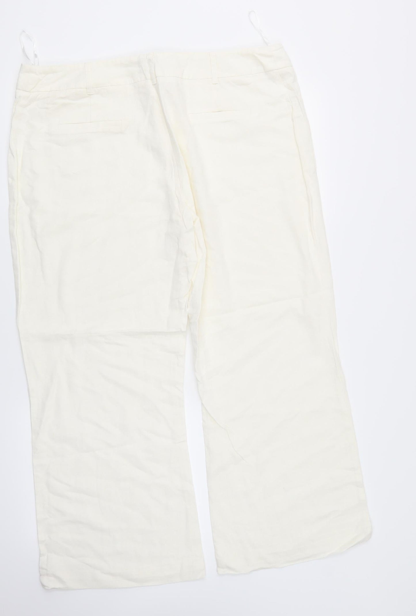 Debehams Womens White   Trousers  Size 16 L26 in
