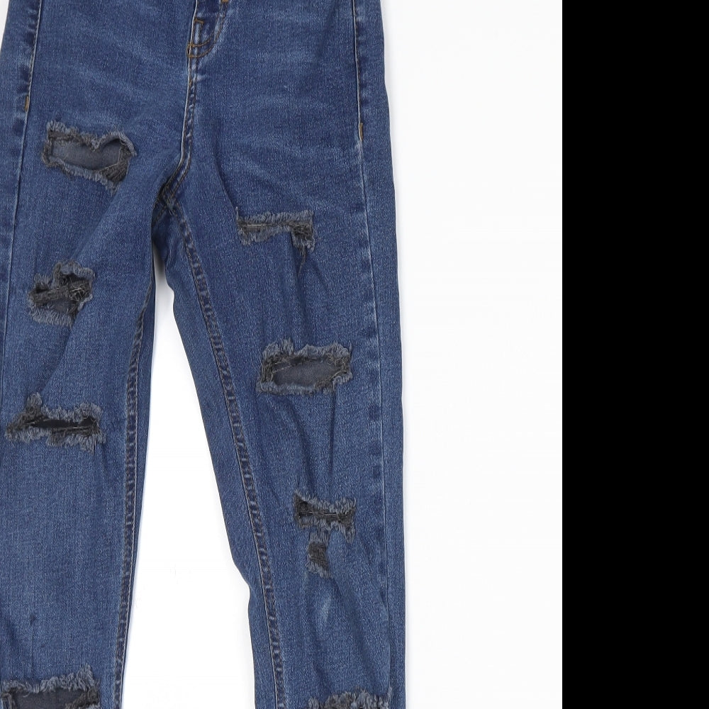 Topshop Mens Blue  Denim Straight Jeans Size 26 in L31 in