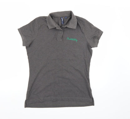 Additional front view of Asquith & Fox women’s grey basic polo, size M