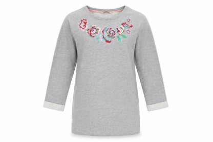 Front view of Tu women’s grey jumper, size UK 8