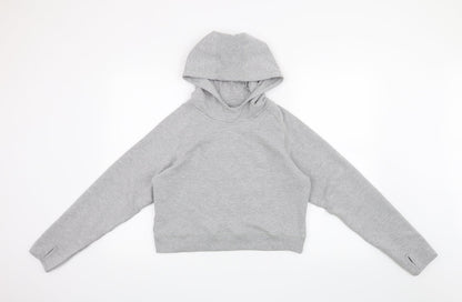 Additional front view of USA Pro girls’ grey pullover hoodie, size 13, years