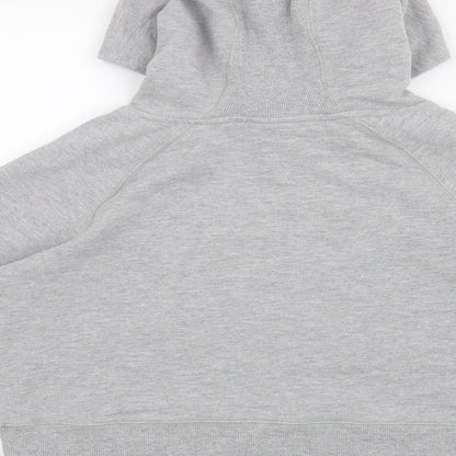 Brand and care label for USA Pro girls’ grey pullover hoodie, size 13, years