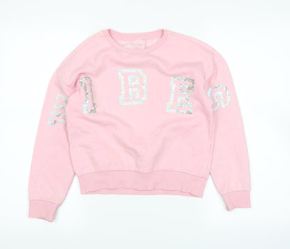 Additional front view of Active girls’ pink jumper, size 10-11, years