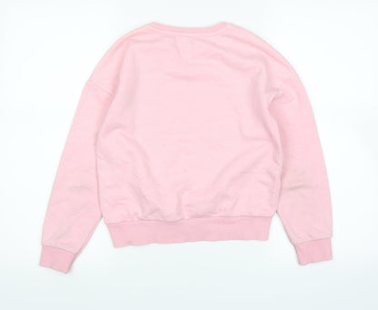 Back view of Active girls’ pink jumper, size 10-11, years