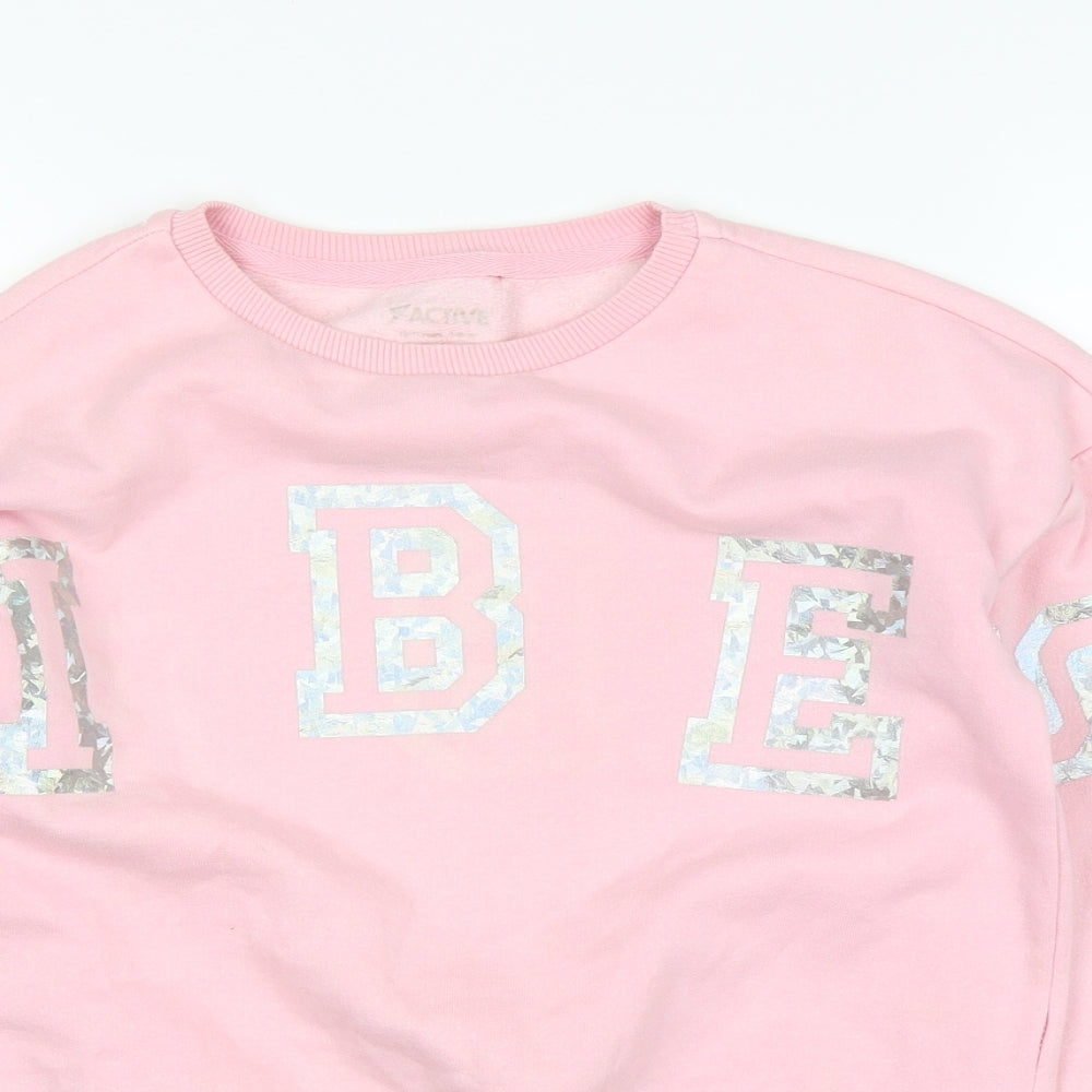 Active Girls Pink   Pullover Jumper Size 10-11 Years