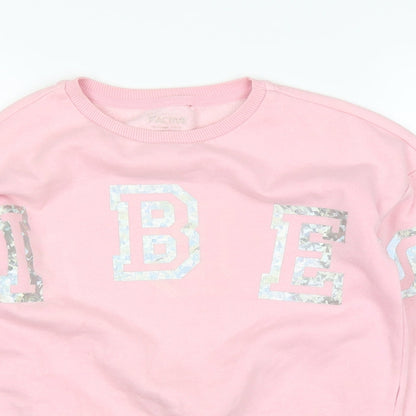 Close-up detail of Active girls’ pink jumper, size 10-11, years