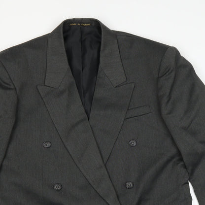Close-up detail of Flex men’s grey jacket suit jacket, size 40