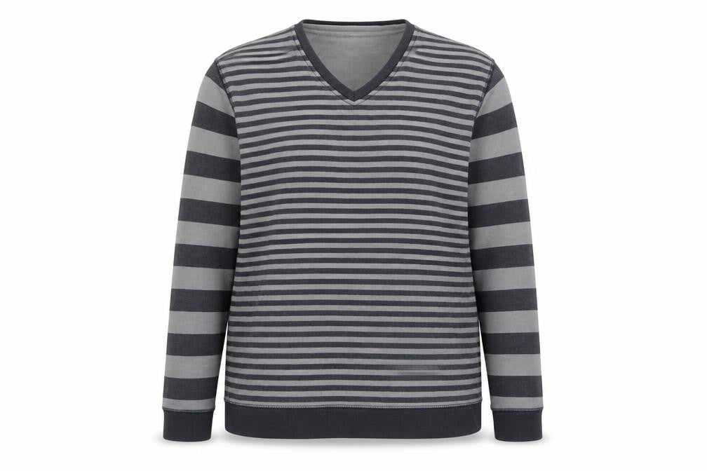 Easy Womens Blue Striped  Pullover Jumper Size 2XL