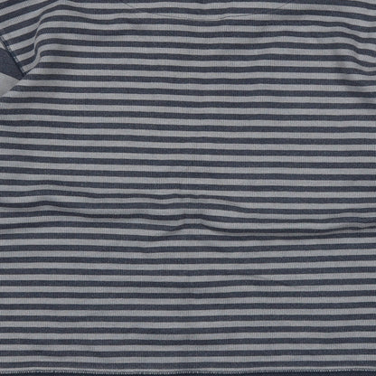 Brand and care label for Easy women’s blue striped jumper, size 2XL
