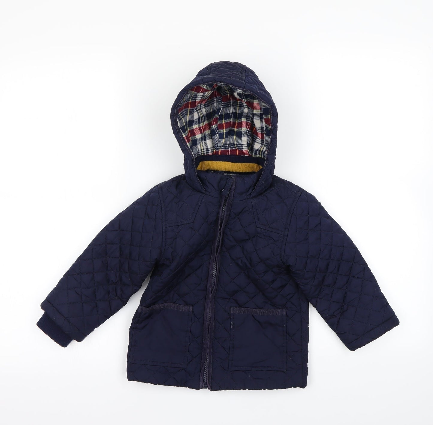 m&S Boys Blue   Basic Coat Coat Size 18-24 Months