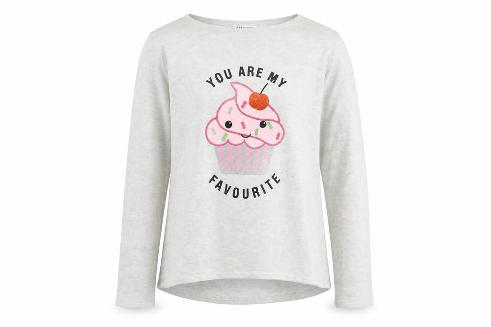 H&M Girls Grey   Pullover Sweatshirt Size 12-13 Years