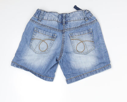 Back view of Next girls’ blue mom shorts, size 7, years