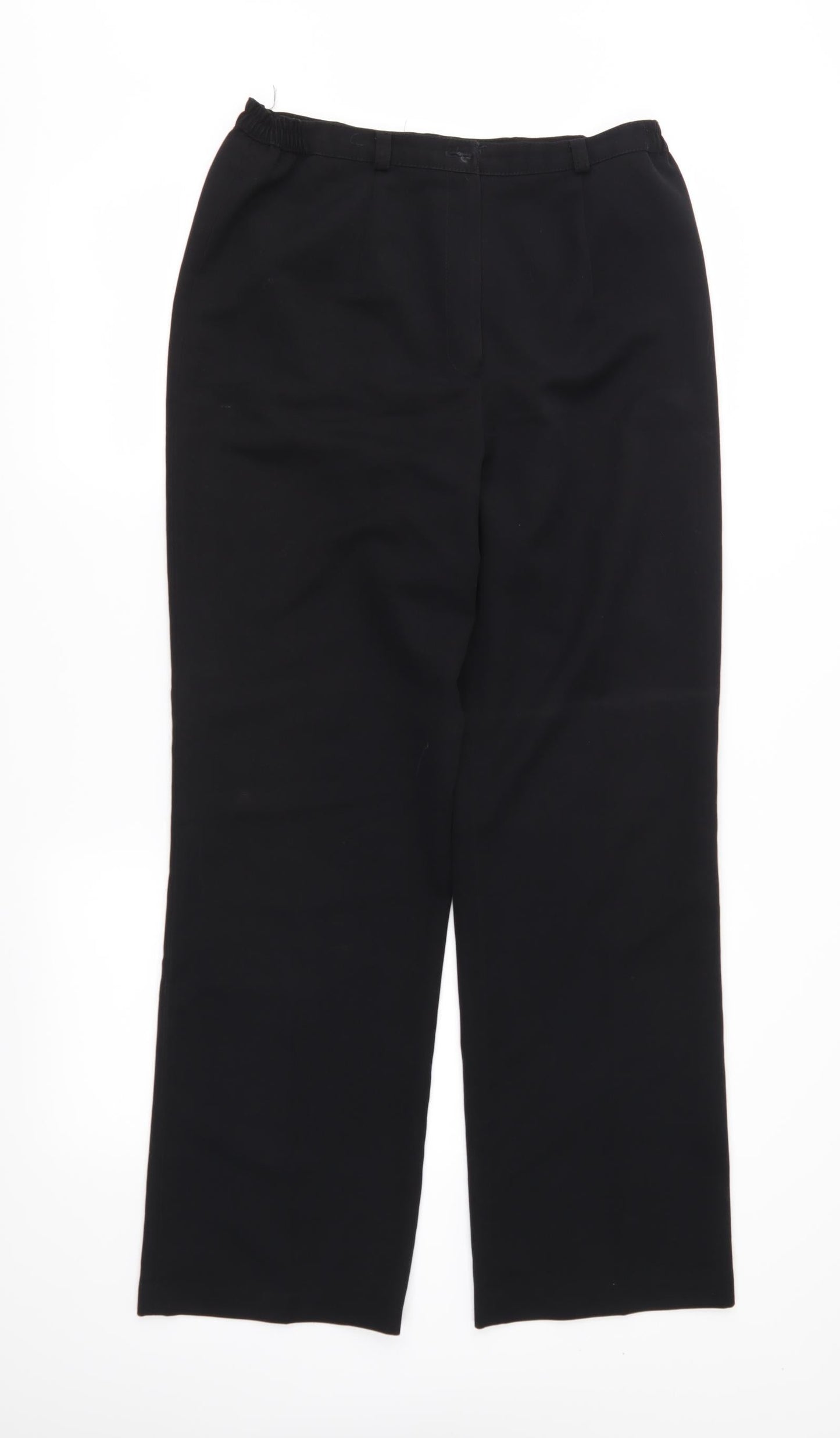 Preworn Womens Black   Trousers  Size 12 L31 in