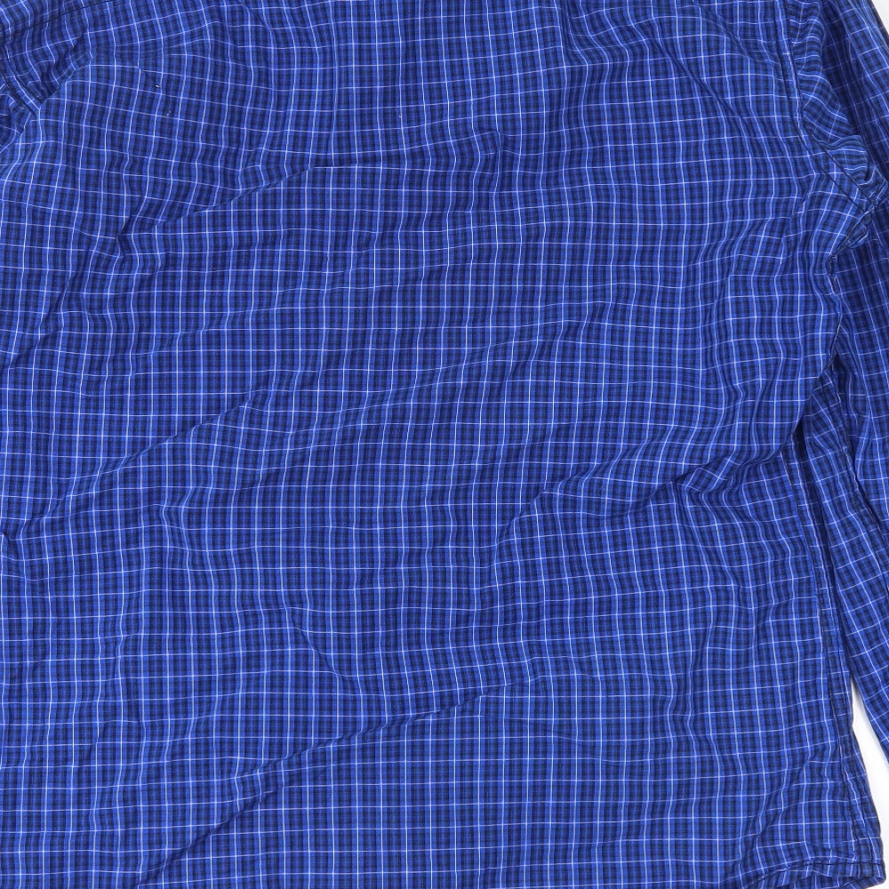 hiprofile Mens Blue Plaid   Button-Up Size L