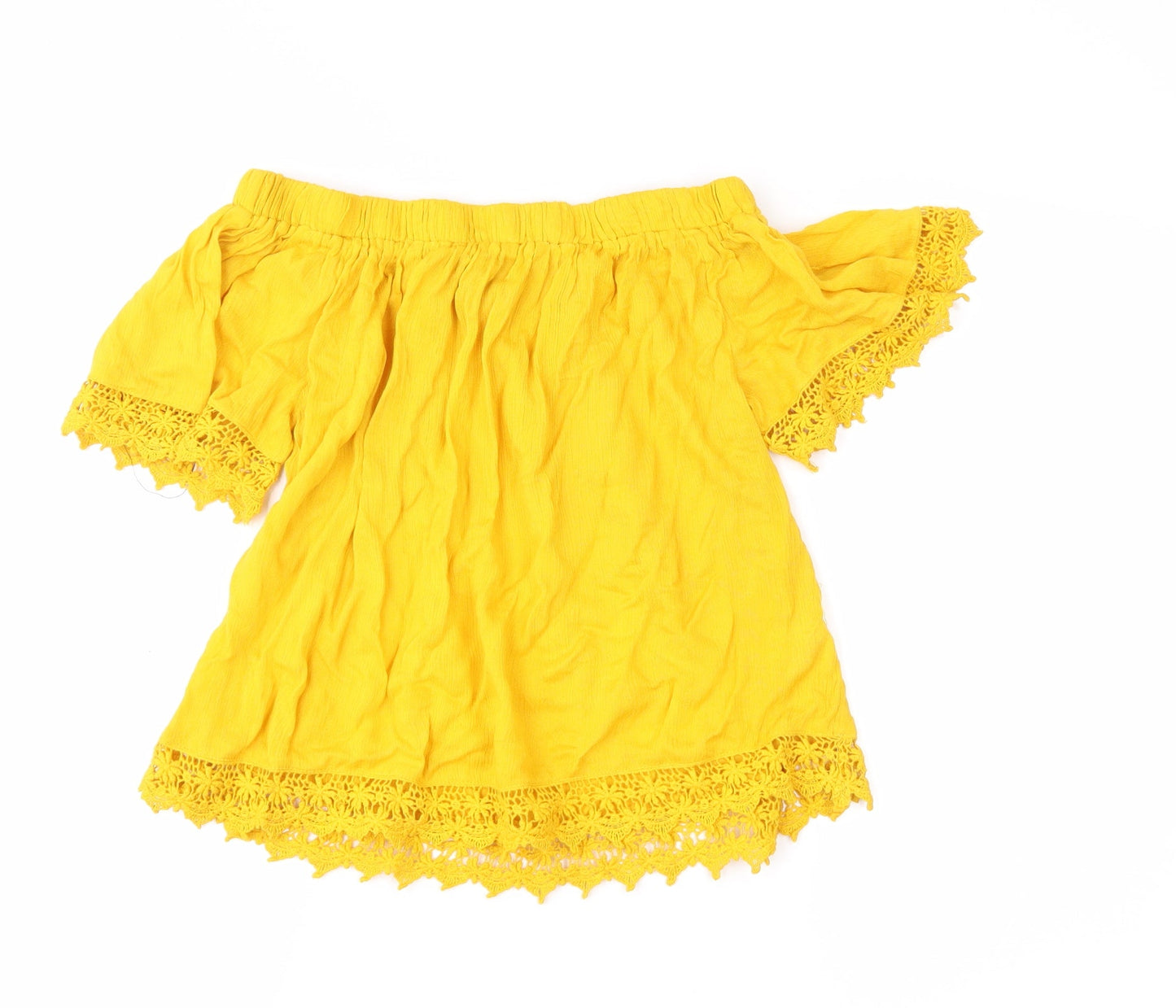 Select Womens Yellow   Basic Blouse Size 8
