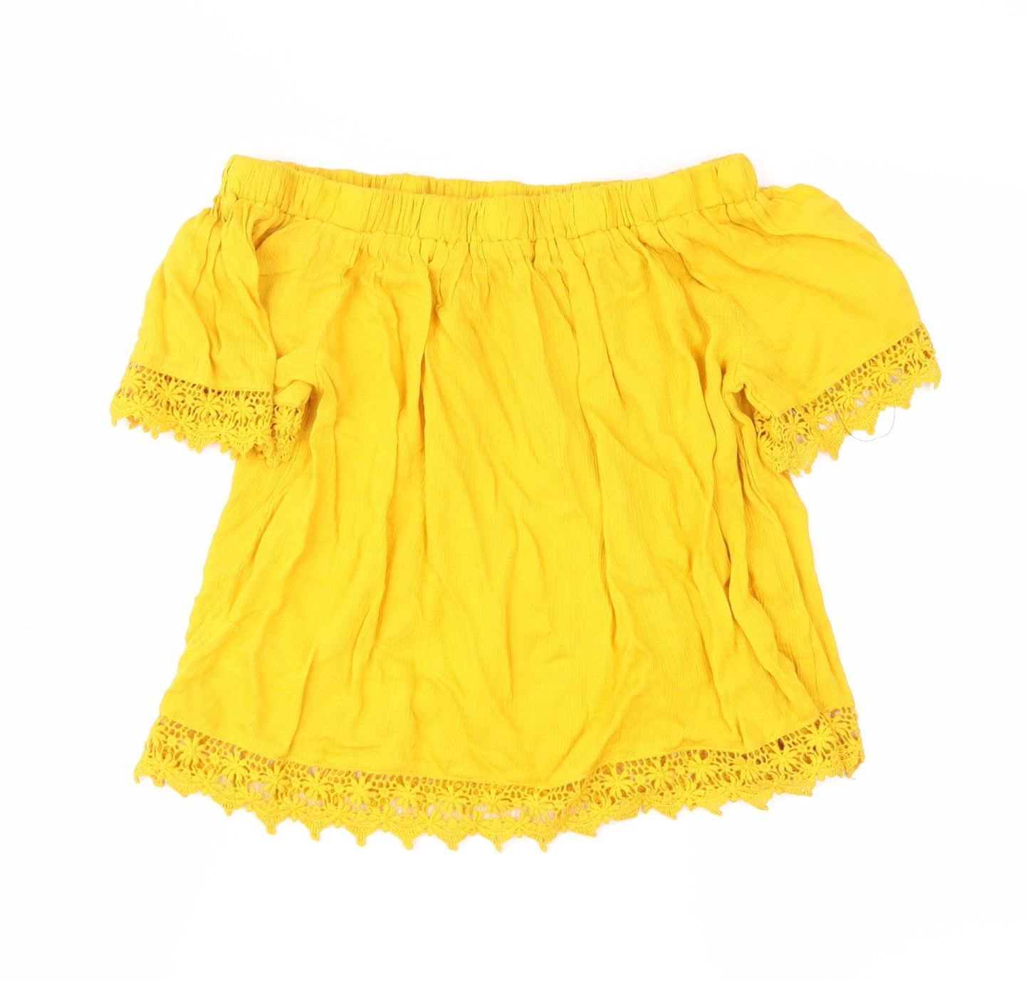 Select Womens Yellow   Basic Blouse Size 8