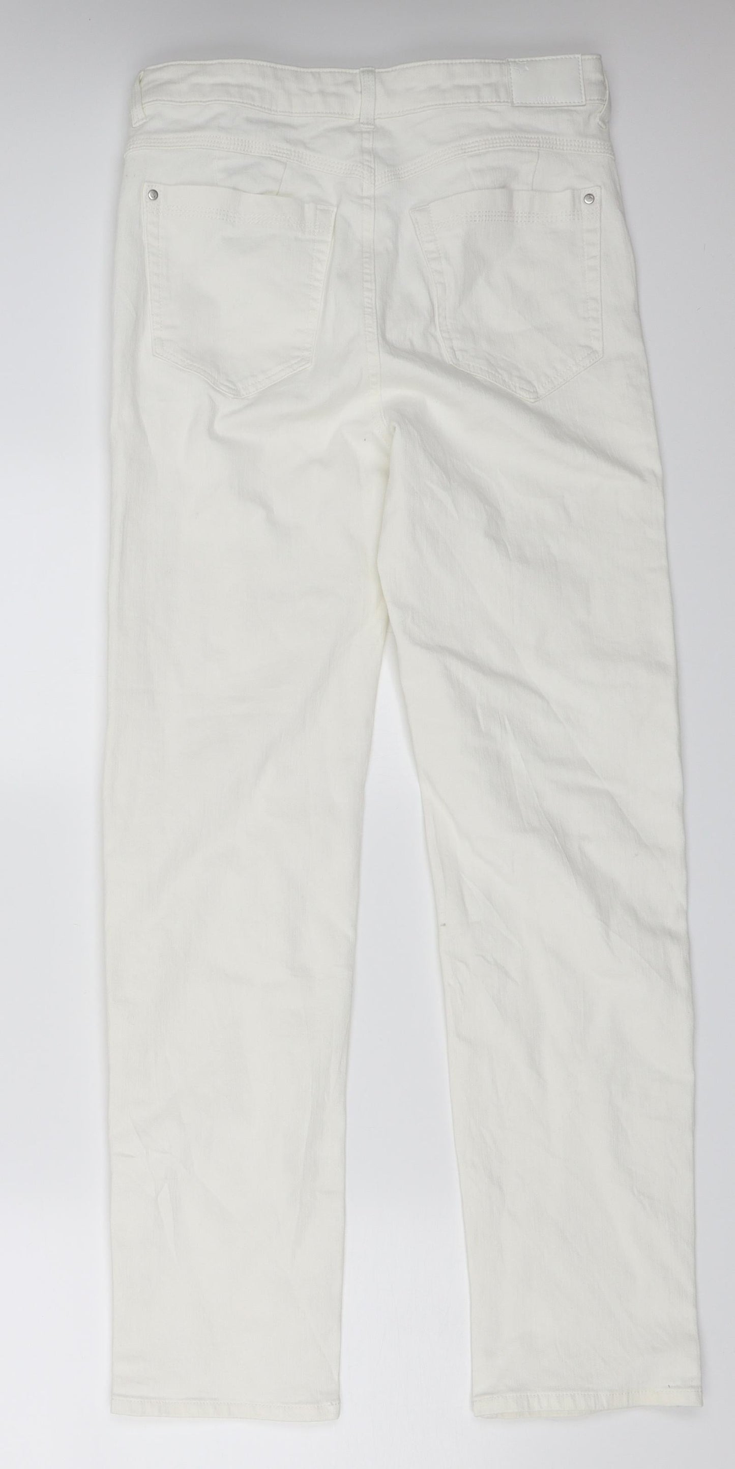 Marks and Spencer Womens White   Straight Jeans Size 31 in L31 in