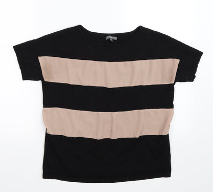 Additional front view of Gap women’s black striped knit jumper, size M