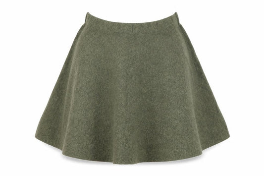 Front view of Primark women’s green a-line skirt, size UK 10