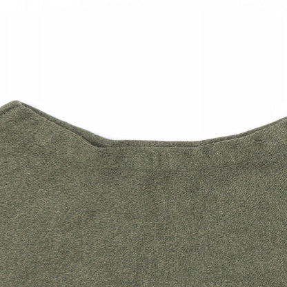 Close-up detail of Primark women’s green a-line skirt, size UK 10