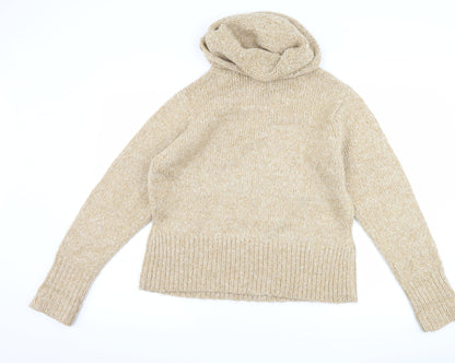 Back view of Essentials women’s brown jumper, size UK 14