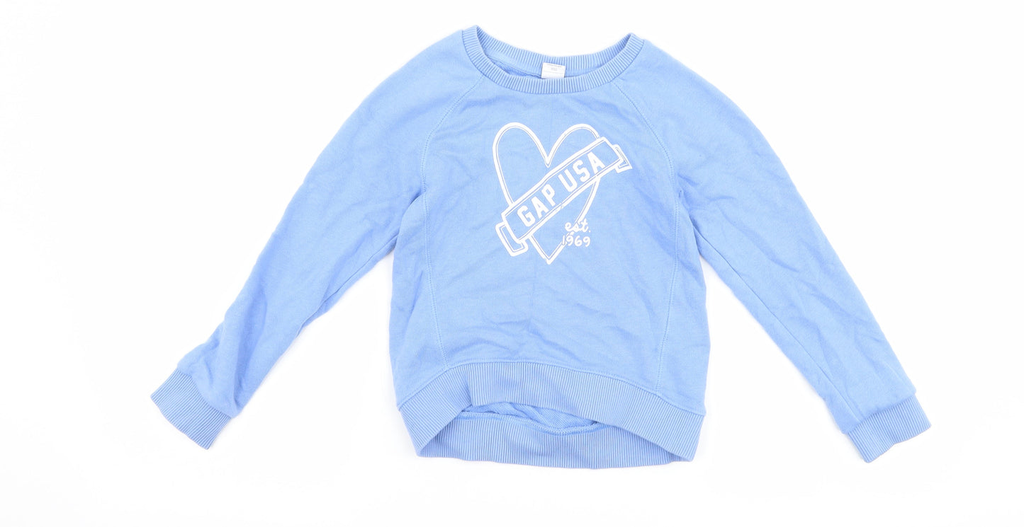 Gap Girls Blue   Pullover Sweatshirt Size 5 Years