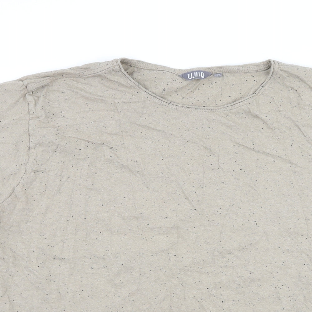 Fluid Mens Brown    T-Shirt Size 2XL