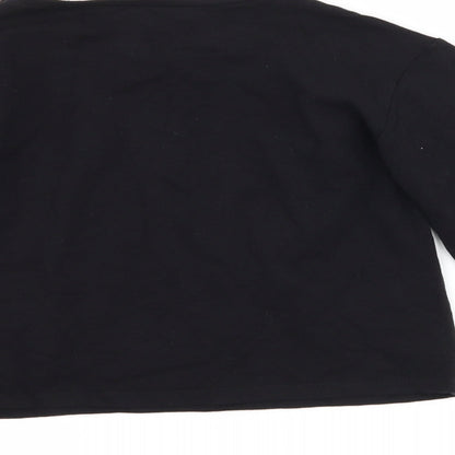 Brand and care label for Very girls’ black pullover sweatshirt, size 11, years - amour