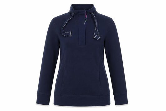 Front view of Tu women’s blue jersey jacket, size UK 8