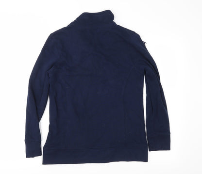 Back view of Tu women’s blue jersey jacket, size UK 8
