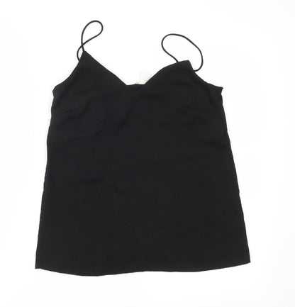 Additional front view of H&M women’s black camisole blouse, size UK 6