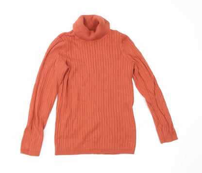Additional front view of George girls’ brown knit jumper, size 10-11, years