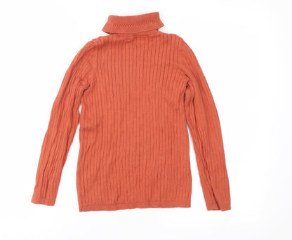 Back view of George girls’ brown knit jumper, size 10-11, years