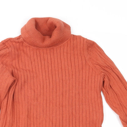 Close-up detail of George girls’ brown knit jumper, size 10-11, years
