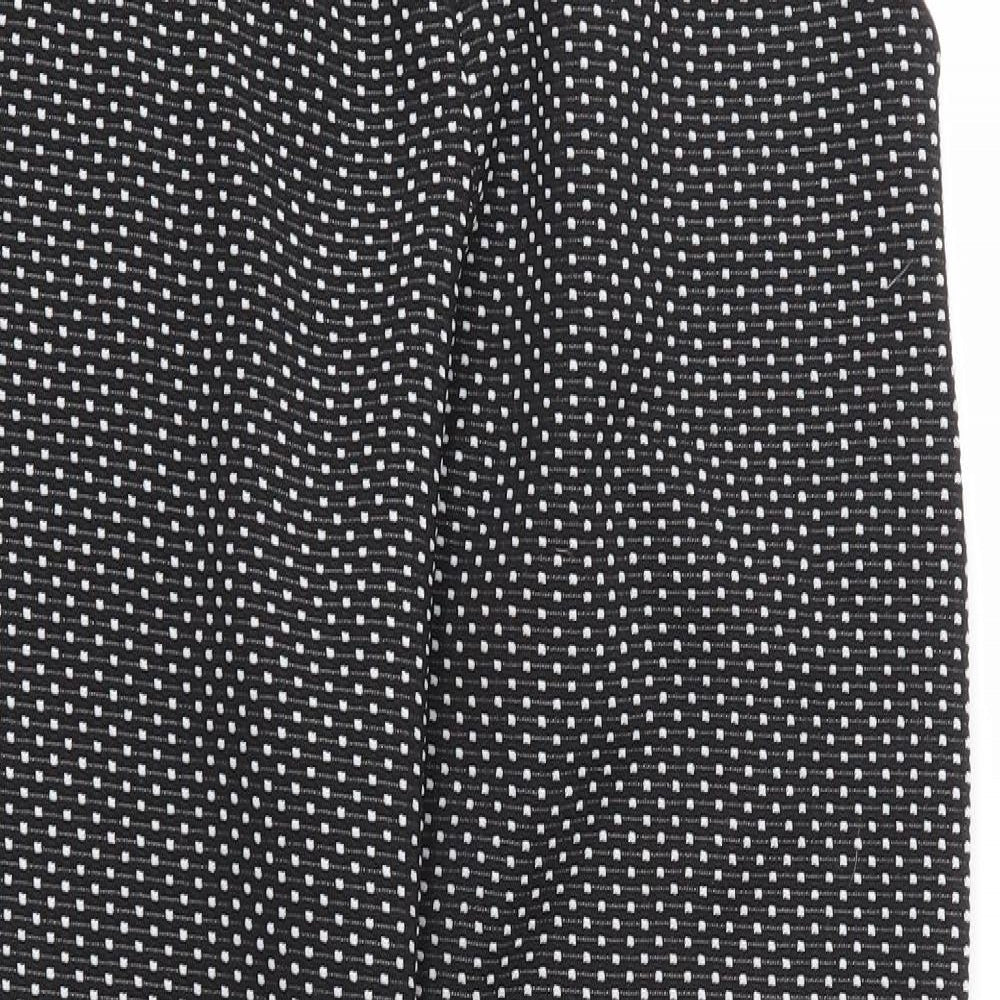 Preworn Womens Black Polka Dot   Trousers Size 10 L28 in