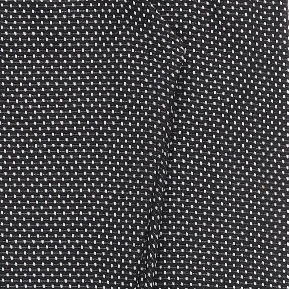 Preworn Womens Black Polka Dot   Trousers Size 10 L28 in
