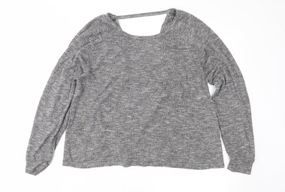 Additional front view of Atmosphere women’s grey basic blouse, size UK 12
